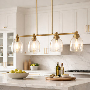   Modern European furniture - 4-Light Glass Linear Chandelier - www.oroa.com | Oroa.com