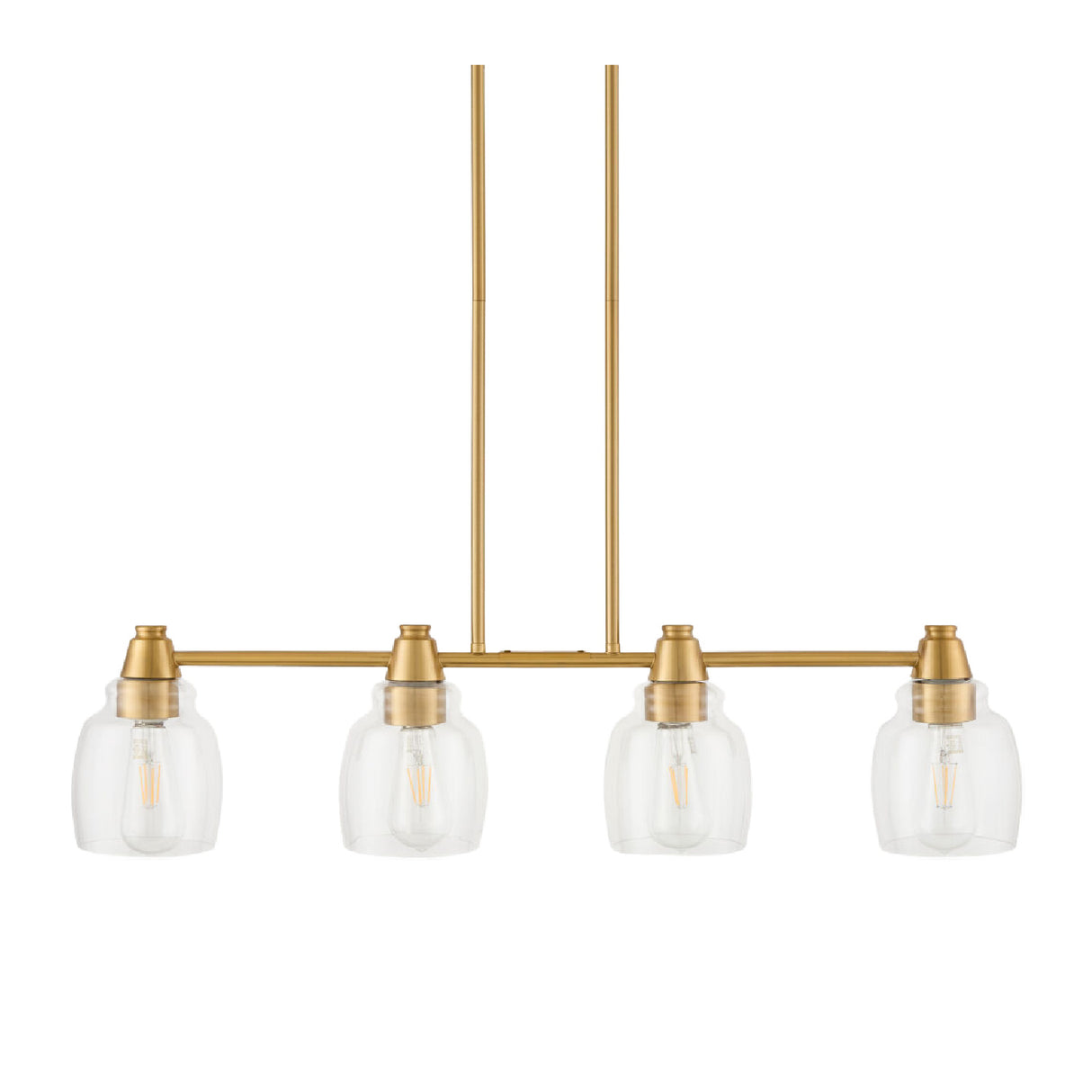   Modern European furniture - 4-Light Glass Linear Chandelier - www.oroa.com | Oroa.com
