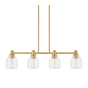   Modern European furniture - 4-Light Glass Linear Chandelier - www.oroa.com | Oroa.com