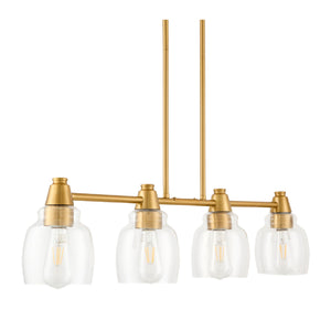   Modern European furniture - 4-Light Glass Linear Chandelier - www.oroa.com | Oroa.com