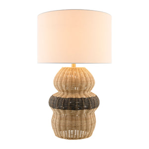  Modern European furniture - Wavy Rattan Base Table Lamp - www.oroa.com | Oroa.com