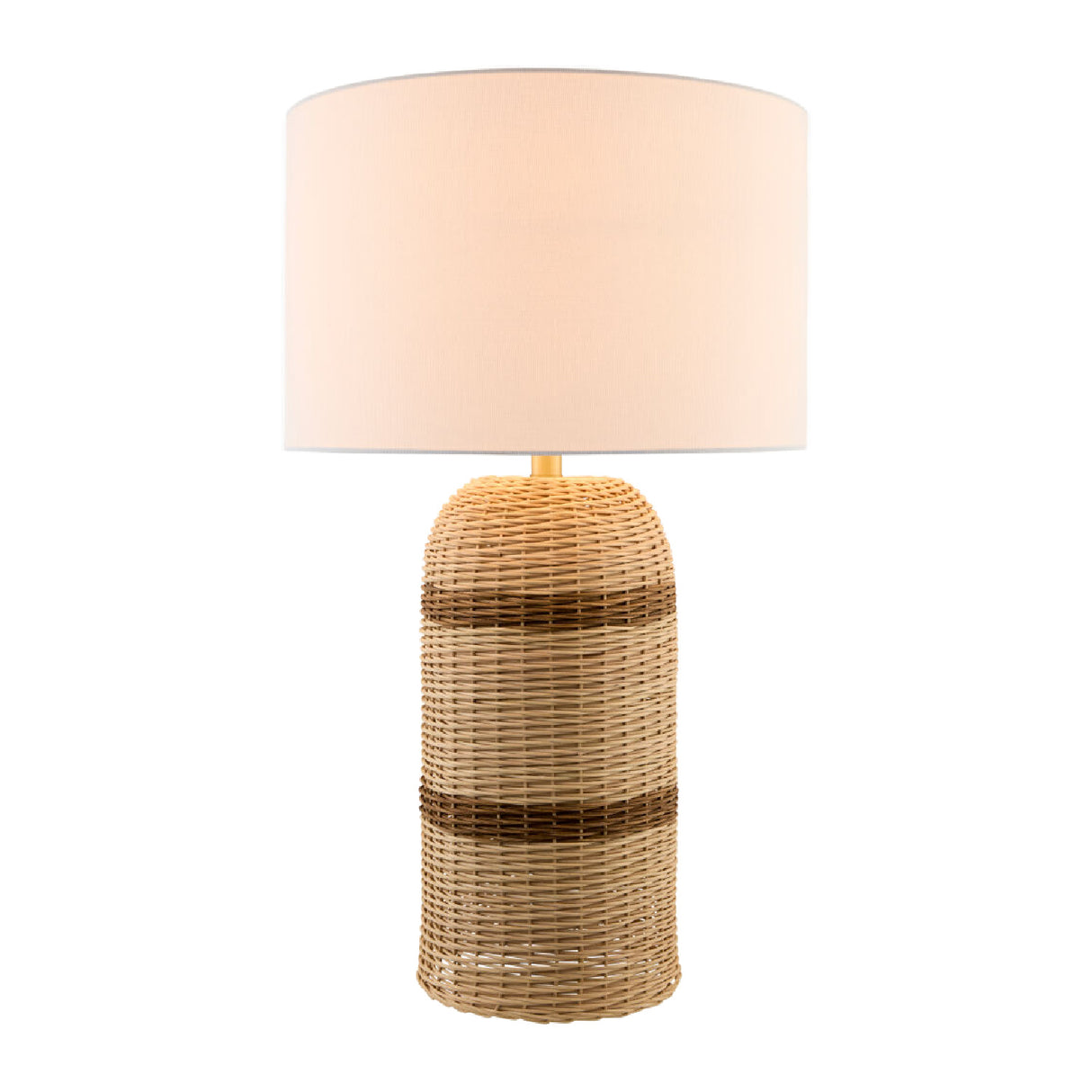   Modern European furniture -  Beige Lined Rattan Table Lamp - www.oroa.com | Oroa.com