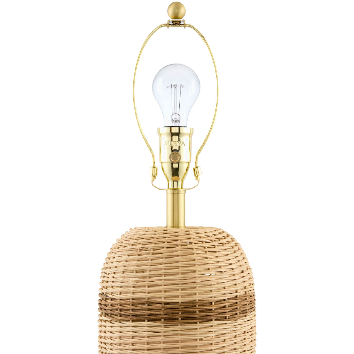   Modern European furniture -  Beige Lined Rattan Table Lamp - www.oroa.com | Oroa.com