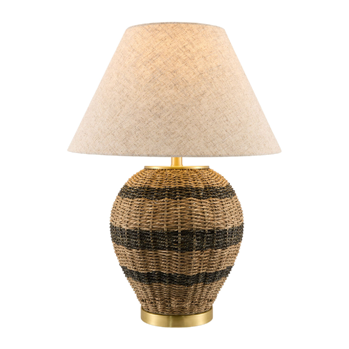   Modern European furniture - Black Lined Rattan Table Lamp - www.oroa.com | Oroa.com