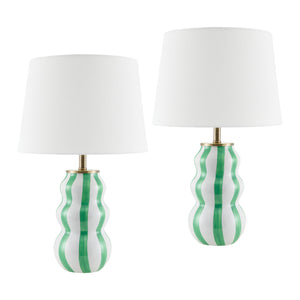   Modern European furniture - Wavy Stripes Ceramic Table Lamps (2) - www.oroa.com | Oroa.com