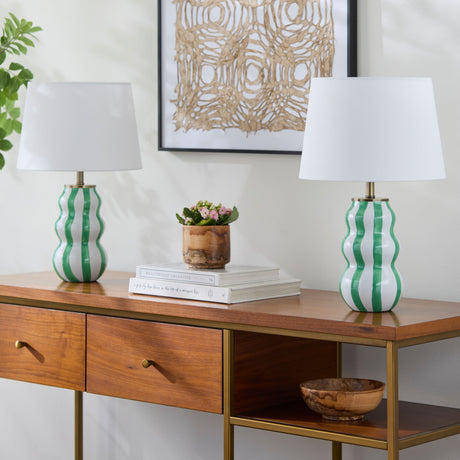   Modern European furniture - Wavy Stripes Ceramic Table Lamps (2) - www.oroa.com | Oroa.com