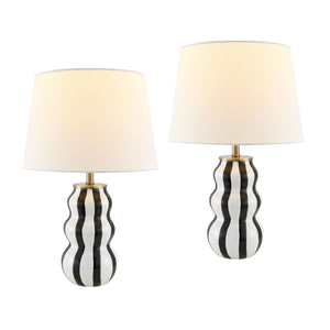   Modern European furniture - Wavy Stripes Ceramic Table Lamps (2) - www.oroa.com | Oroa.com
