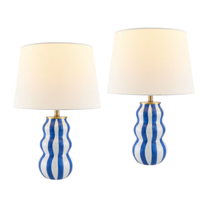   Modern European furniture - Wavy Stripes Ceramic Table Lamps (2) - www.oroa.com | Oroa.com