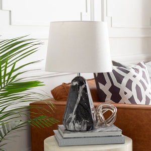   Modern European furniture - Marbled Black Accent Table Lamp - www.oroa.com | Oroa.com