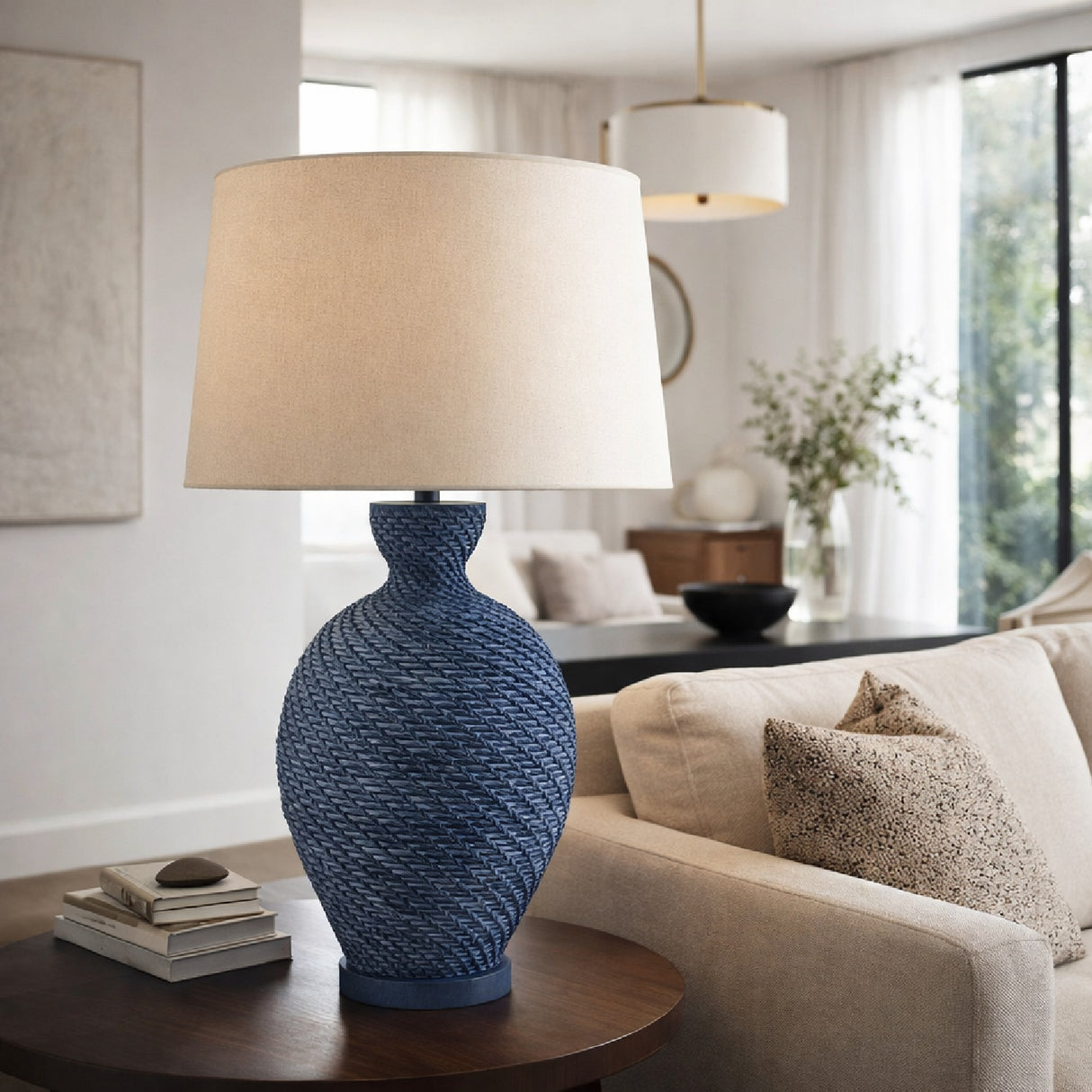   Modern European furniture - Painted Rattan Accent Table Lamp - www.oroa.com | Oroa.com