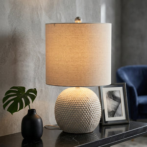   Modern European furniture - Glazed Beige Ceramic Table Lamp - www.oroa.com | Oroa.com