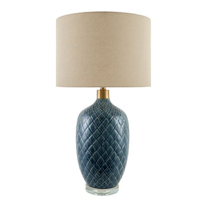   Modern European furniture - Carved Ceramic Linen Table Lamp - www.oroa.com | Oroa.com