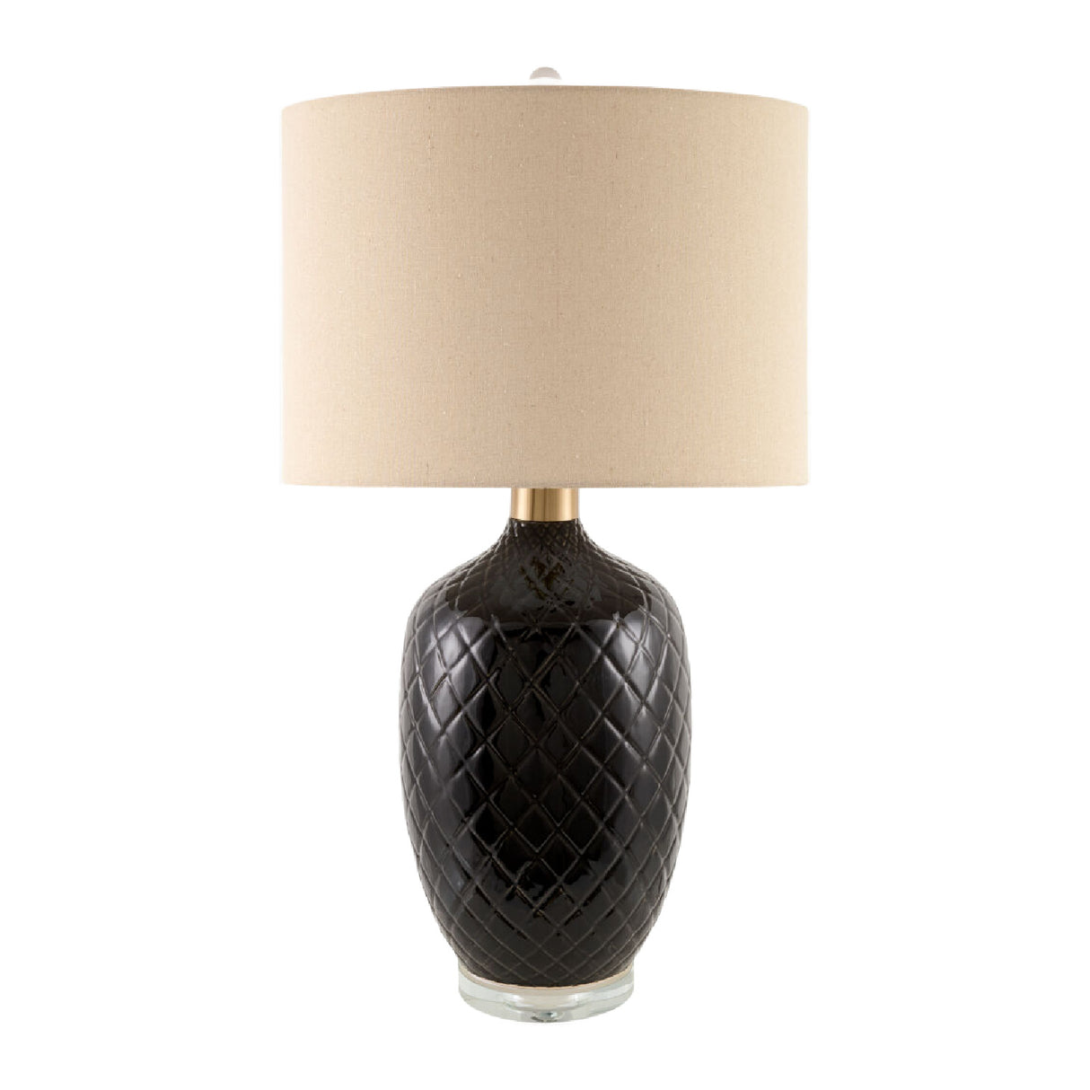   Modern European furniture - Carved Ceramic Linen Table Lamp - www.oroa.com | Oroa.com
