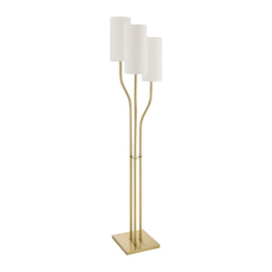   Modern European furniture - White Linen 3-Light Floor Lamp - www.oroa.com | Oroa.com