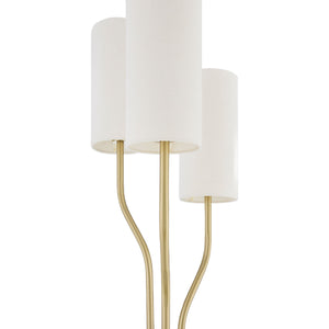   Modern European furniture - White Linen 3-Light Floor Lamp - www.oroa.com | Oroa.com