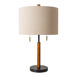   Modern European furniture - Drum Linen Shade Table Lamp - www.oroa.com | Oroa.com