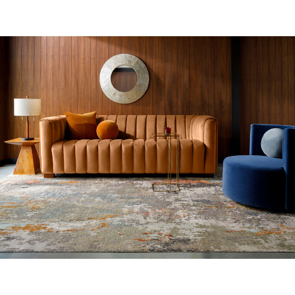   Modern European furniture - Drum Linen Shade Table Lamp - www.oroa.com | Oroa.com