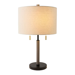   Modern European furniture - Drum Linen Shade Table Lamp - www.oroa.com | Oroa.com