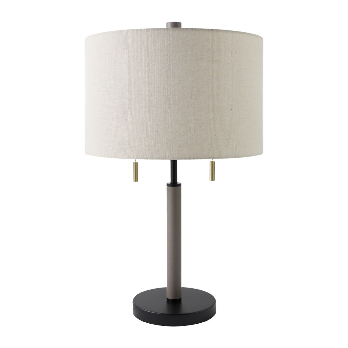   Modern European furniture - Drum Linen Shade Table Lamp - www.oroa.com | Oroa.com