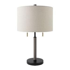   Modern European furniture - Drum Linen Shade Table Lamp - www.oroa.com | Oroa.com