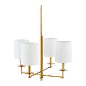   Modern European furniture - White Linen Shades Chandelier - www.oroa.com | Oroa.com