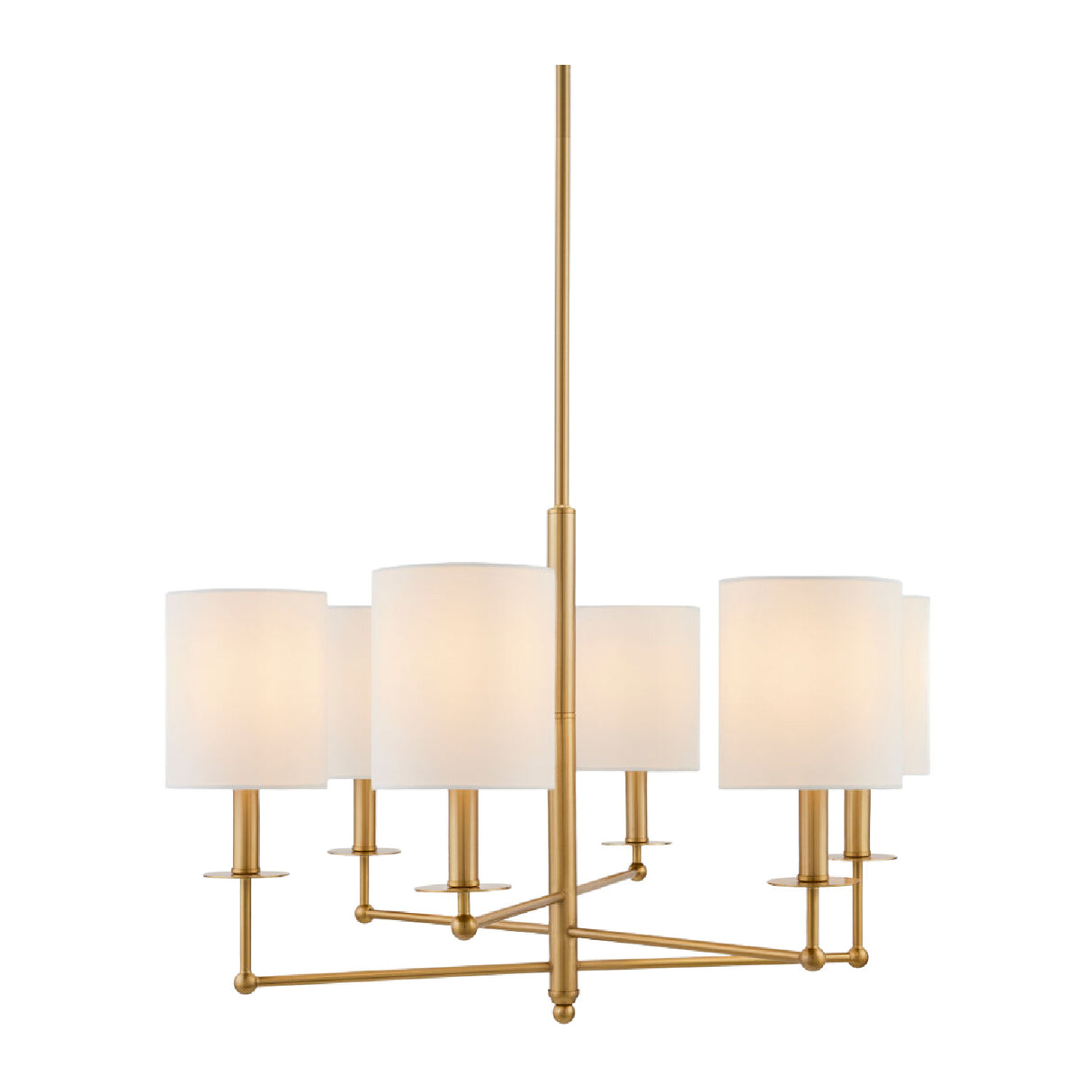   Modern European furniture - White Linen Shades Chandelier - www.oroa.com | Oroa.com