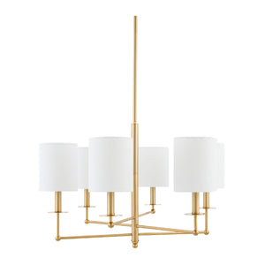   Modern European furniture - White Linen Shades Chandelier - www.oroa.com | Oroa.com