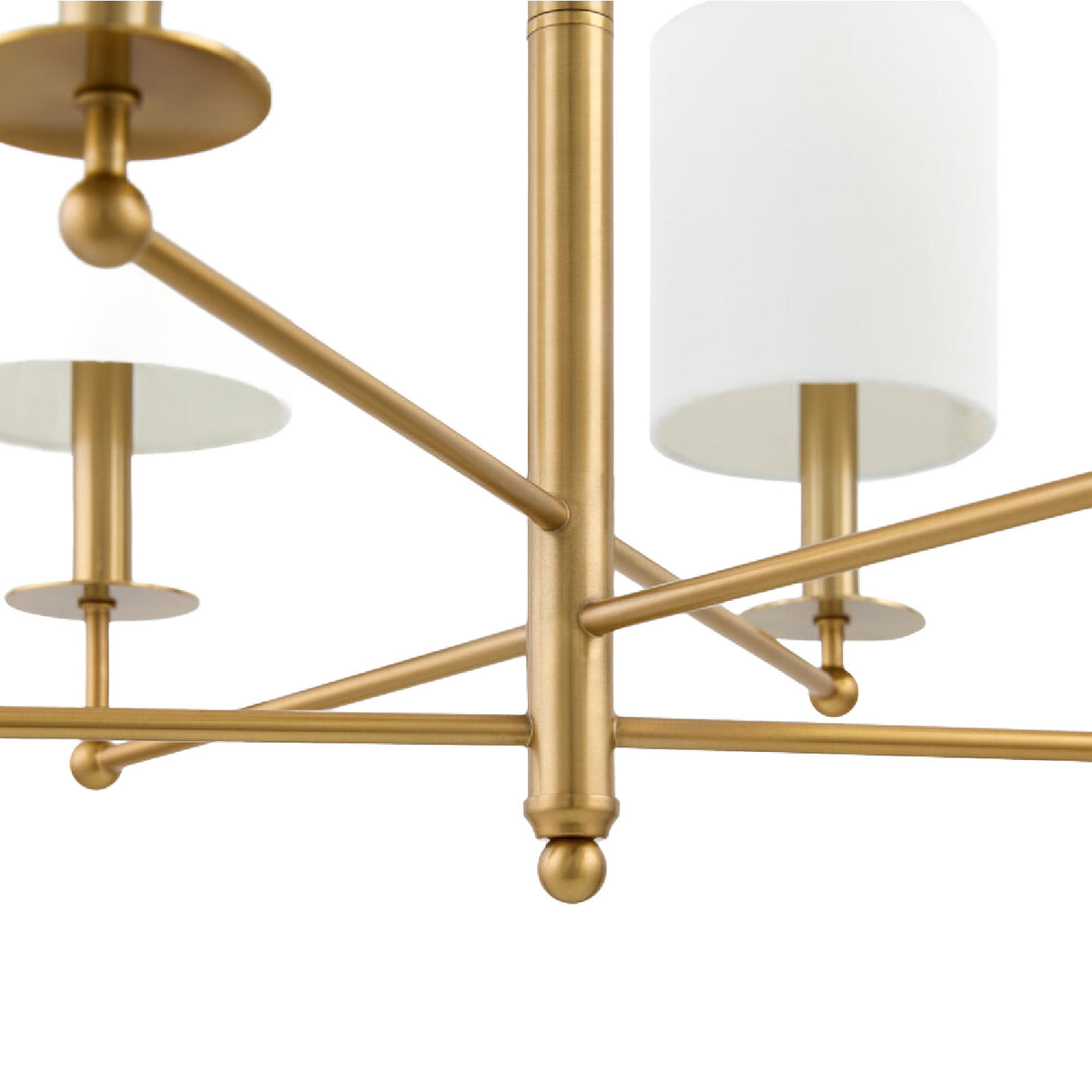  Modern European furniture - White Linen Shades Chandelier - www.oroa.com | Oroa.com