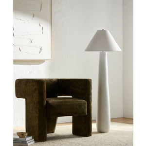   Modern European furniture - Empire Linen Shade Floor Lamp - www.oroa.com | Oroa.com