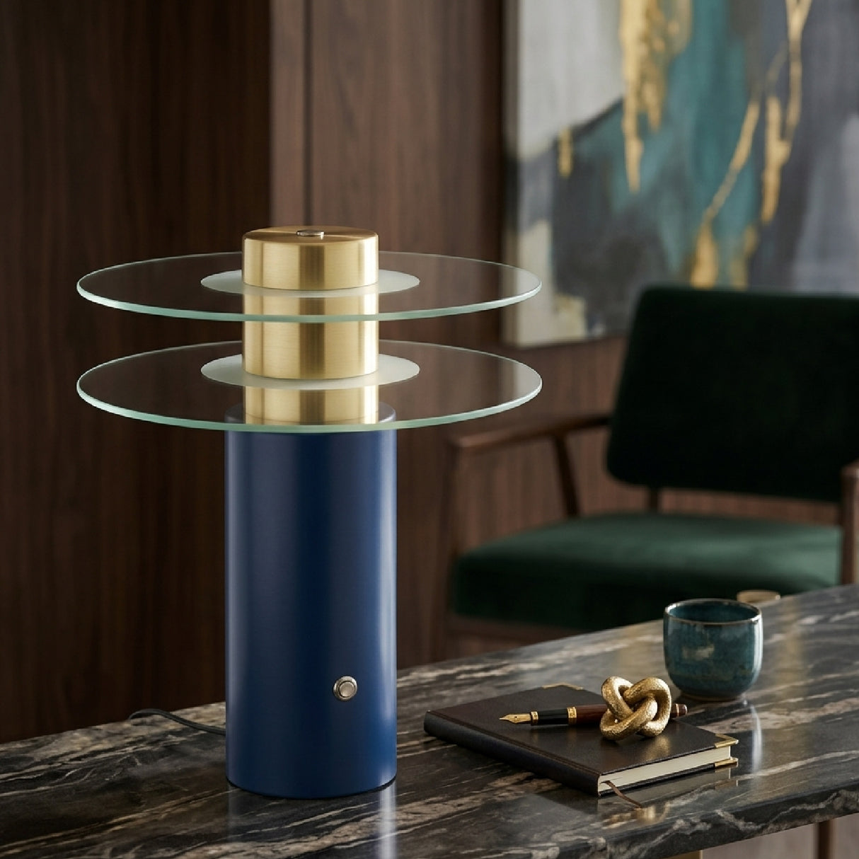   Modern European furniture - Clear Glass Discs Table Lamp - www.oroa.com | Oroa.com