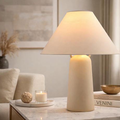   Modern European furniture - Hand-Painted Gray Concrete Table Lamp - www.oroa.com | Oroa.com