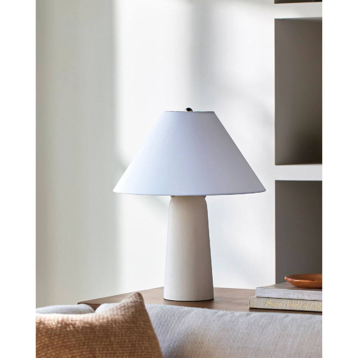   Modern European furniture - Hand-Painted Gray Concrete Table Lamp - www.oroa.com | Oroa.com