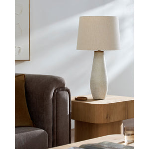   Modern European furniture - White Cotton Accent Table Lamp - www.oroa.com | Oroa.com