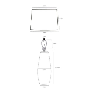   Modern European furniture - White Cotton Accent Table Lamp - www.oroa.com | Oroa.com