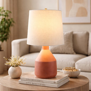   Modern European furniture - Painted Terracotta Ceramic Table Lamp - www.oroa.com | Oroa.com