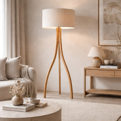   Modern European furniture - Wood Veneer Tripod Floor Lamp - www.oroa.com | Oroa.com