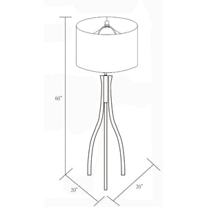   Modern European furniture - Wood Veneer Tripod Floor Lamp - www.oroa.com | Oroa.com