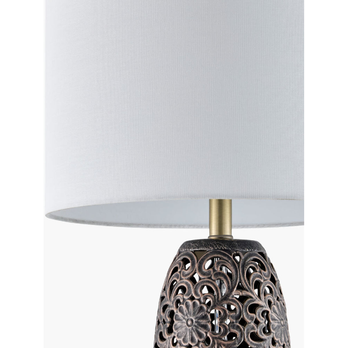   Modern European furniture - Floral Carved Ceramic Table Lamp - www.oroa.com | Oroa.com