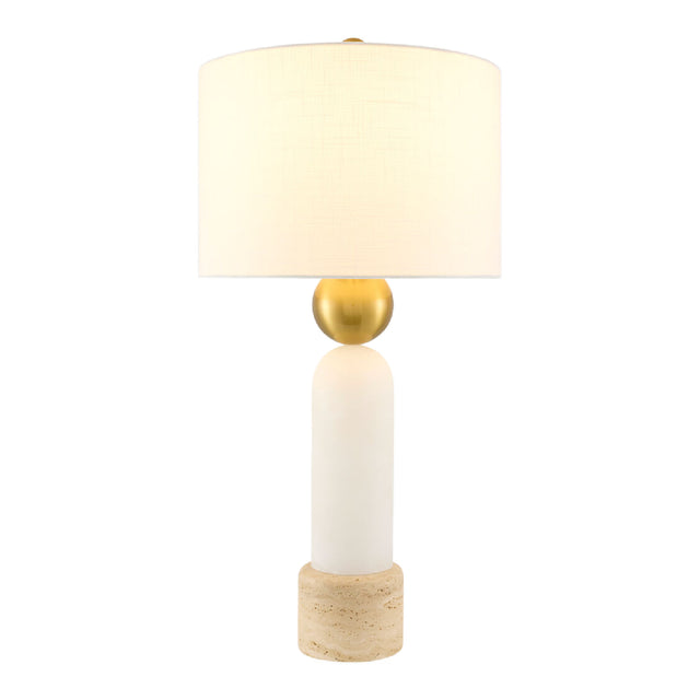 Modern European furniture - White Stone Modern Table Lamp - www.oroa.com
