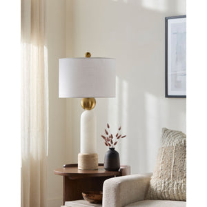   Modern European furniture - White Stone Modern Table Lamp - www.oroa.com | Oroa.com