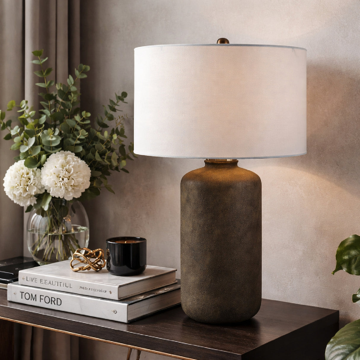   Modern European furniture - Neutral-Toned Ceramic Table Lamp - www.oroa.com | Oroa.com