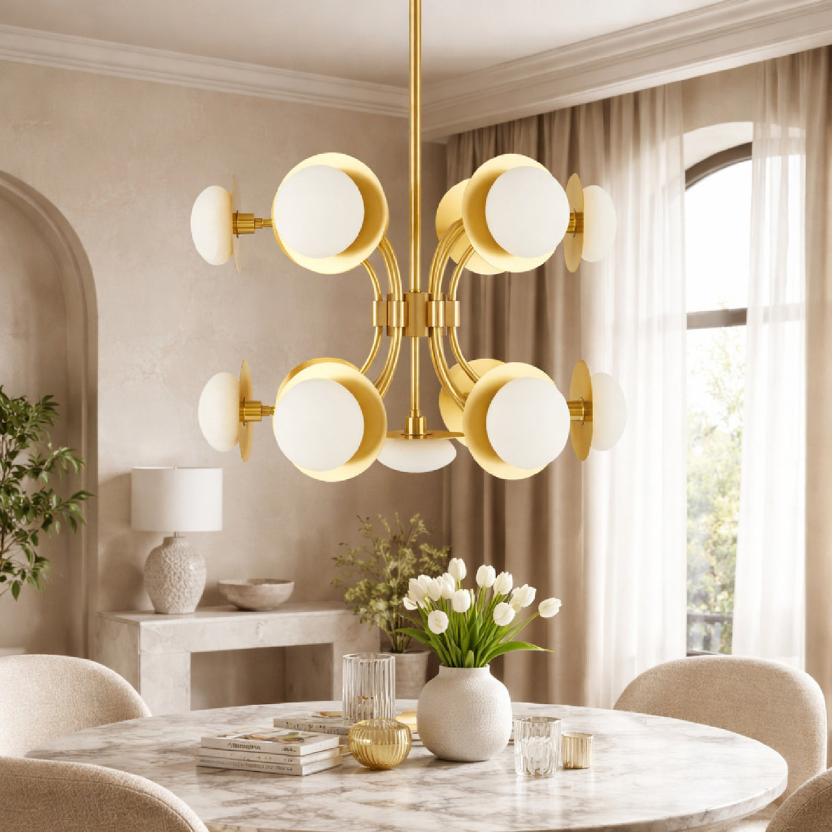   Modern European furniture - Gold 13-Light Pendant Lamp - www.oroa.com | Oroa.com