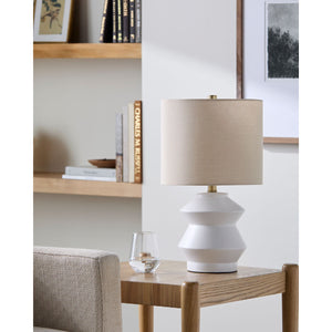   Modern European furniture - Geometrical Glazed Ceramic Table Lamp - www.oroa.com | Oroa.com