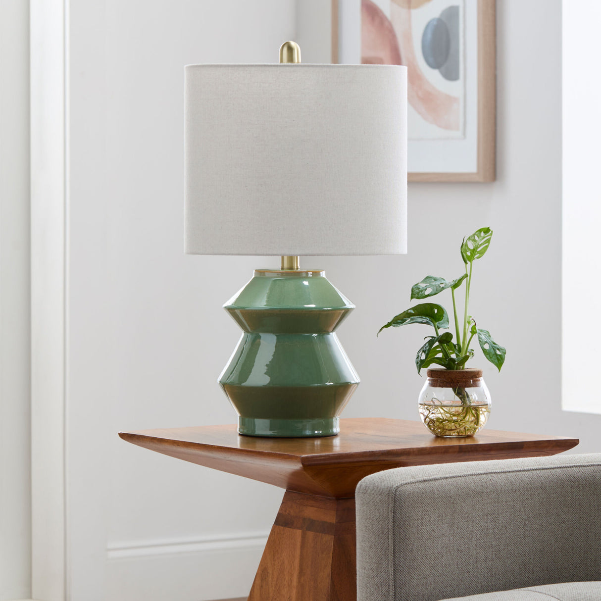  Modern European furniture - Geometrical Ceramic Accent Table Lamp - www.oroa.com | Oroa.com