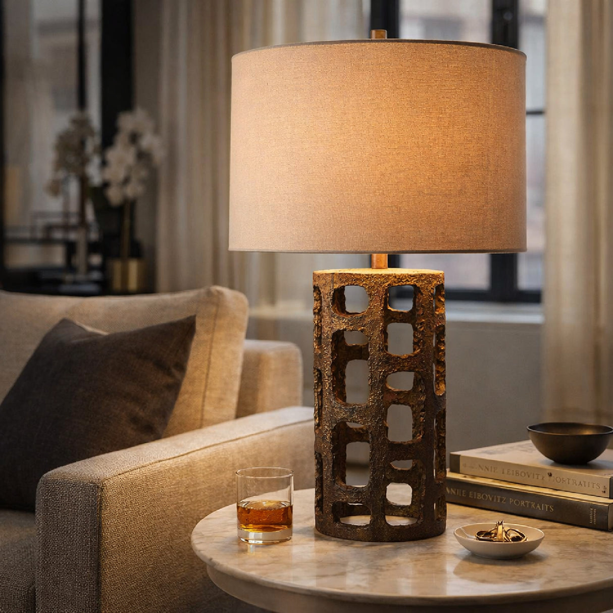   Modern European furniture - Rustic Bronze Finish Table Lamp - www.oroa.com | Oroa.com