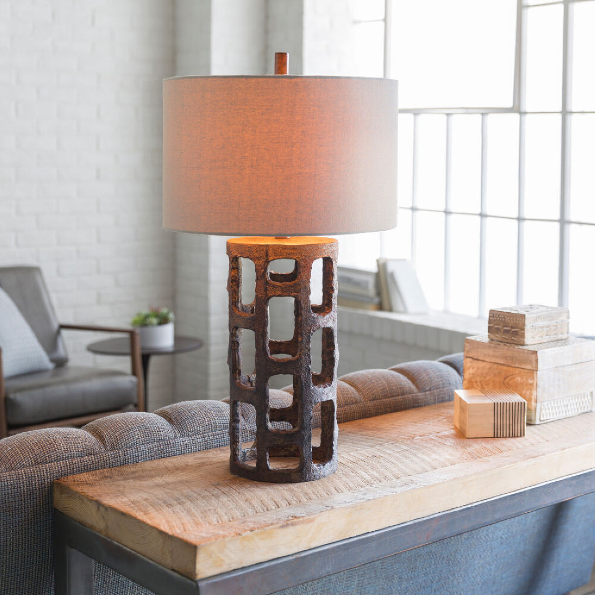   Modern European furniture - Rustic Bronze Finish Table Lamp - www.oroa.com | Oroa.com