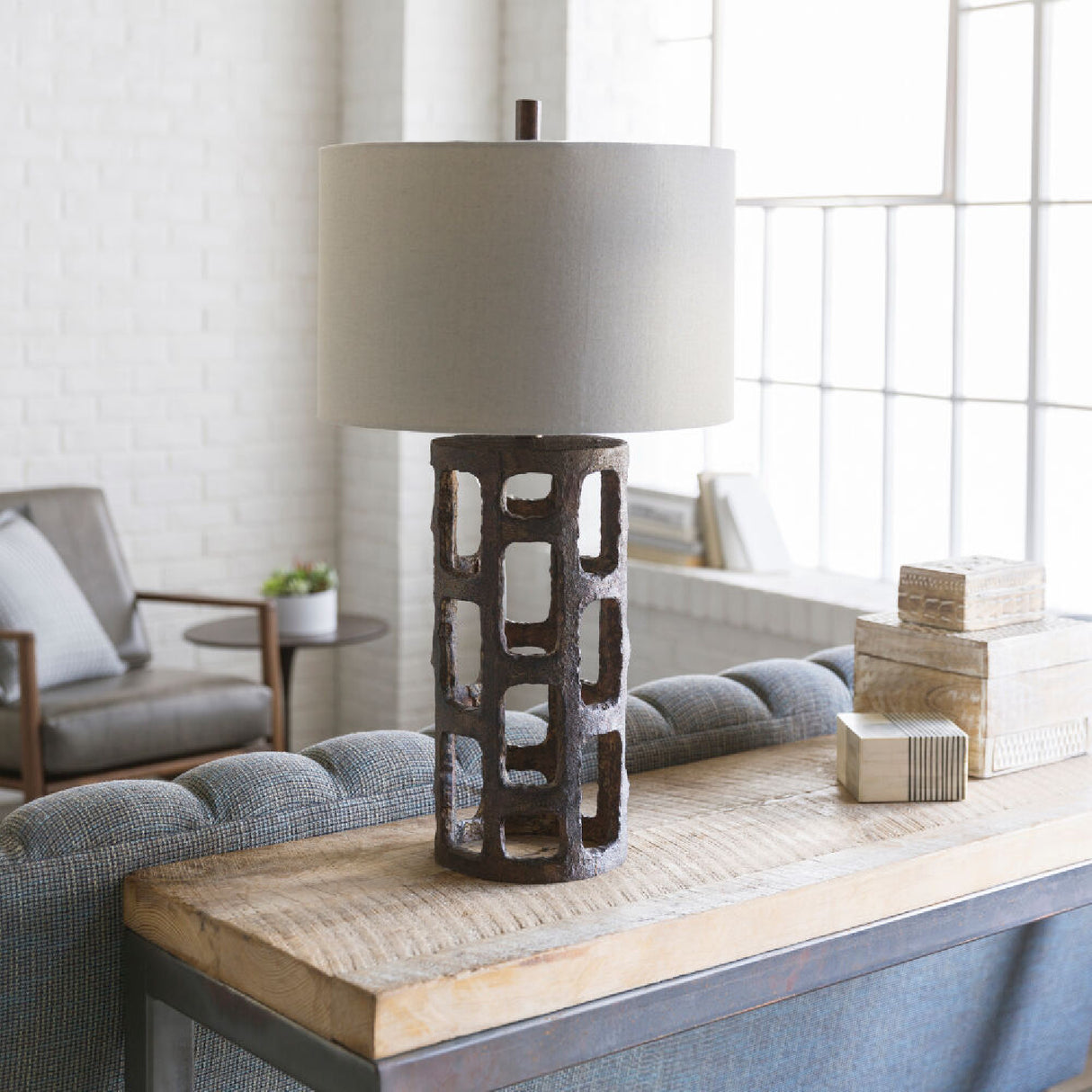   Modern European furniture - Rustic Bronze Finish Table Lamp - www.oroa.com | Oroa.com