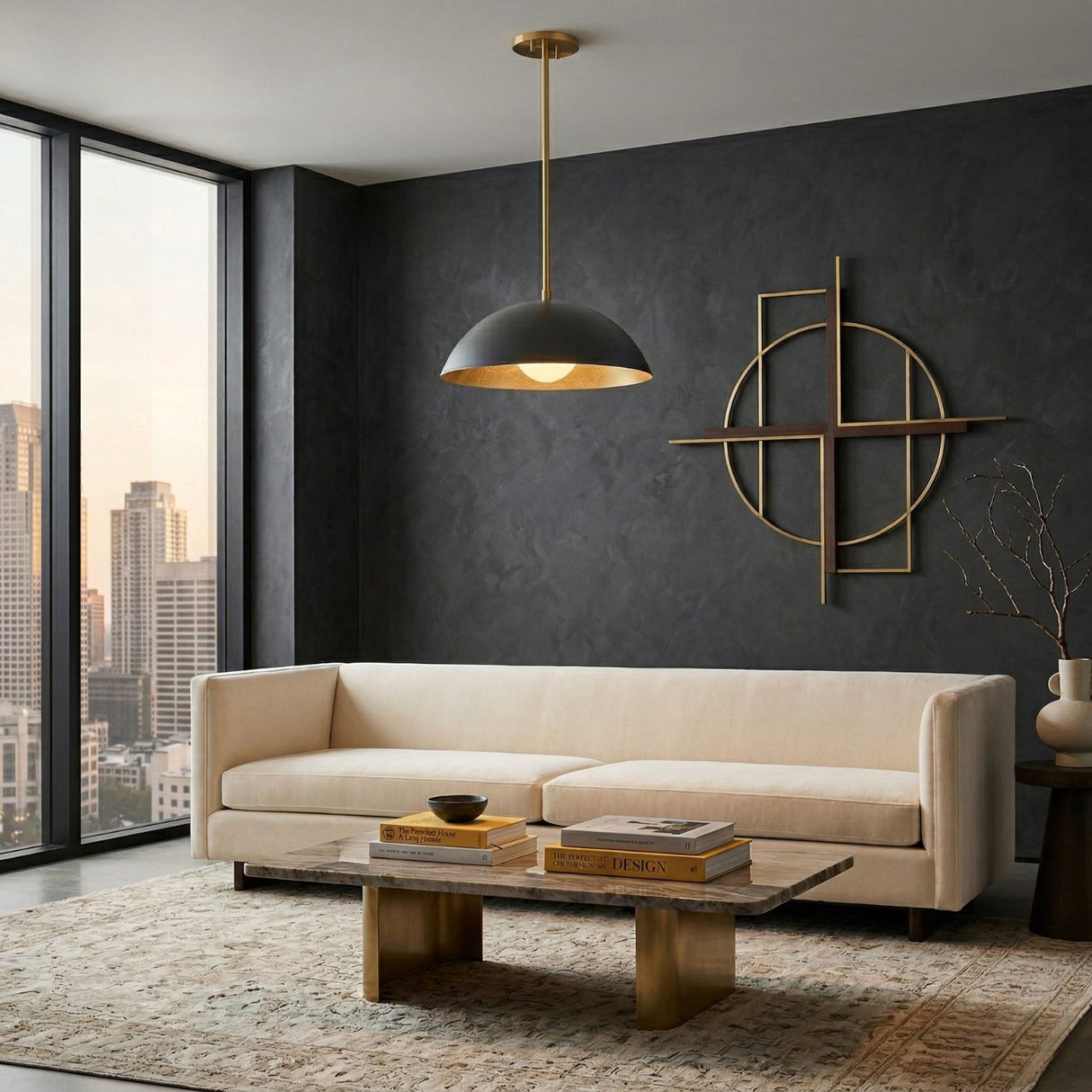   Modern European furniture - Black Metal Dome Pendant Lamp - www.oroa.com | Oroa.com