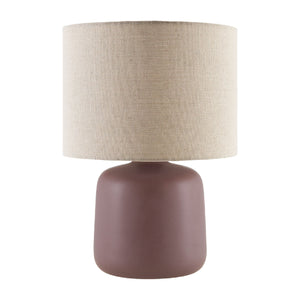  Modern European furniture - Beige Linen Ceramic Table Lamp S - www.oroa.com | Oroa.com