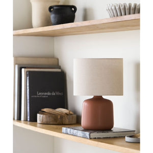   Modern European furniture - Beige Linen Ceramic Table Lamp S - www.oroa.com | Oroa.com
